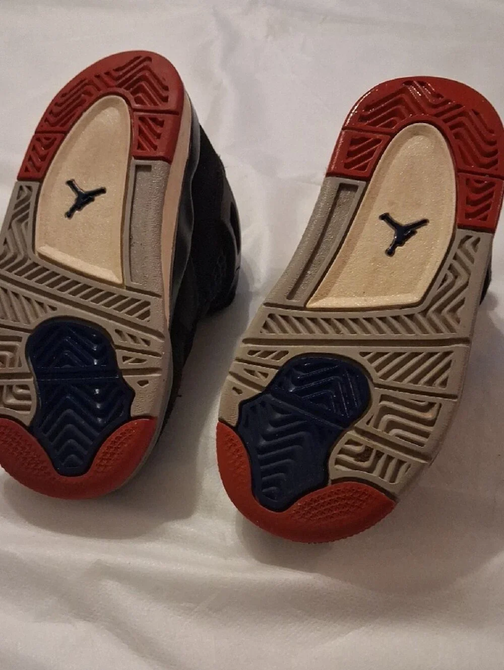 Nike Kids Black and Gray Sneakers with Red Accents